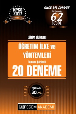 KPSS Öğretim İlke ve Yöntemleri Tamamı Çözümlü 20 Deneme