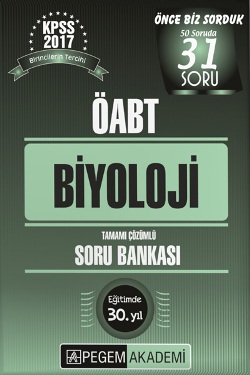 Pegem 2017 ÖABT Biyoloji Tamamı Çözümlü Soru Bankası