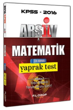 Filozof Yayıncılık 2016 KPSS Arşiv Matematik Çek Kopar Yaprak Test