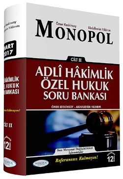 Monopol 2017 Adli Hakimlik Özel Hukuk Çözümlü Soru Bankası