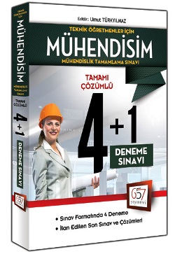 657 Yayınları Teknik Öğretmenler İçin Mühendisim Tamamı Çözümlü 4+1 Deneme Sınavı