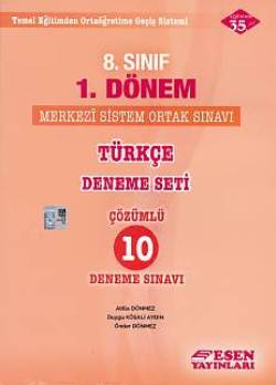 Esen 8. Sınıf 1. Dönem TEOG Türkçe Çözümlü 10 Deneme Sınavı