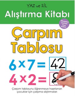 Yaz ve Sil - Alıştırma Kitabı - Çarpım Tablosu