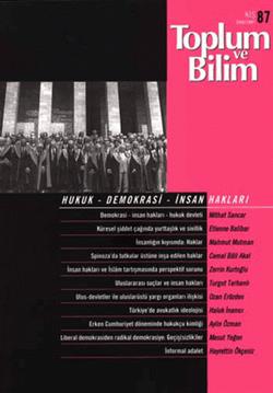 Toplum ve Bilim Sayı : 087