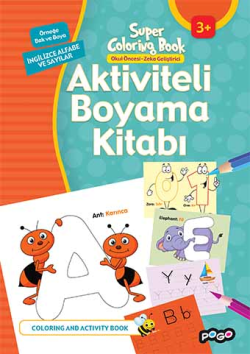 Aktiviteli Boyama Kitabı İngilizce Alfabe ve Sayılar