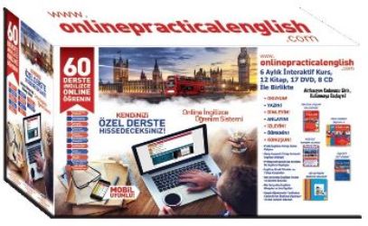 60 Derste Online İngilizce Öğrenim Seti (12 Kitap-17 Dvd-8 Cd)