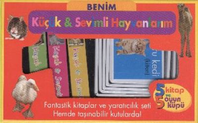 Benim Küçük ve Sevimli Hayvanlarım - Evcil Çiftlik Vahşi Sevimli / 5 Kitap ve 5 Oyun Küpü Pets Farm Zoo Wild Cute and Cuddly - 5