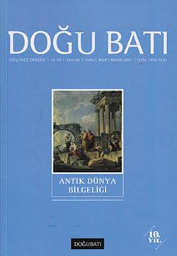 Doğu Batı Düşünce Dergisi Sayı: 40 Antik Dünya Bilgeliği