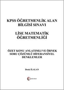 KPSS Öğretmenlik Alan Bilgisi Sınavı Lise Matematik Öğretmenliği - Diferansiyel Denklemler