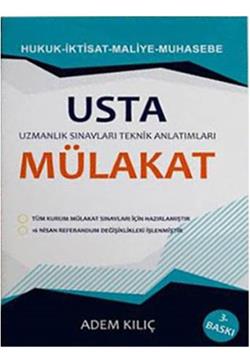 2017 Uzmanlık Sınavları İçin Usta Mülakat Hukuk İktisat Maliye Muhasebe Pelikan Yayınları