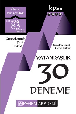 Pegem 2018 KPSS Vatandaşlık 30 Deneme