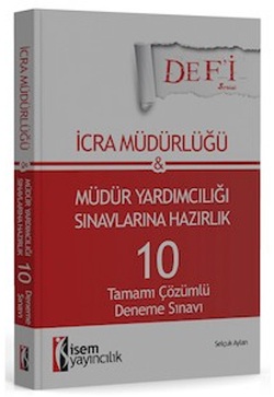 İsem Defi İcra Müdür ve Müdür Yardımcılığı 10 Deneme Sınavı