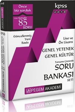 Pegem 2018 KPSS Lise Ön Lisans Genel Yetenek Genel Kültür Tamamı Çözümlü Soru Bankası Seti 5 Kitap