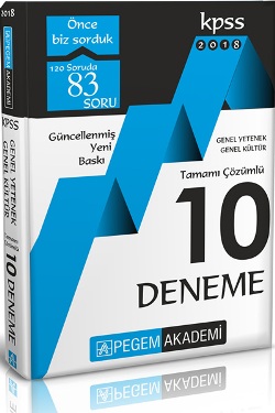 Pegem 2018 KPS Genel Yetenek Genel Kültür Tamamı Çözümlü 10 Deneme