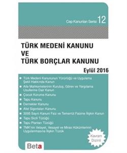 Türk Medeni Kanunu ve Türk Borçlar Kanunu - Cep Kanunları Serisi 12