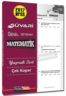 2017 KPSS Süvari Matematik Çek Kopar Yaprak Test Kariyer Meslek Yayınları