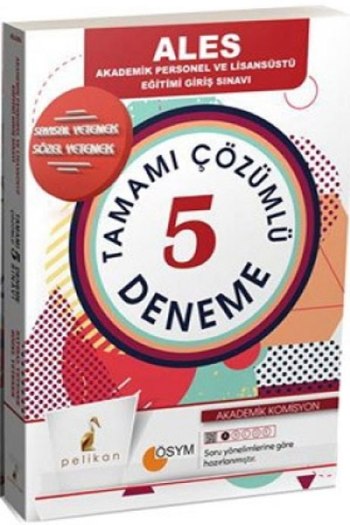 Pelikan 2017 ALES Tamamı Çözümlü 5 Deneme