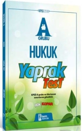 İsem 2018 KPSS A Grubu Hukuk Çek Kopar Yaprak Test