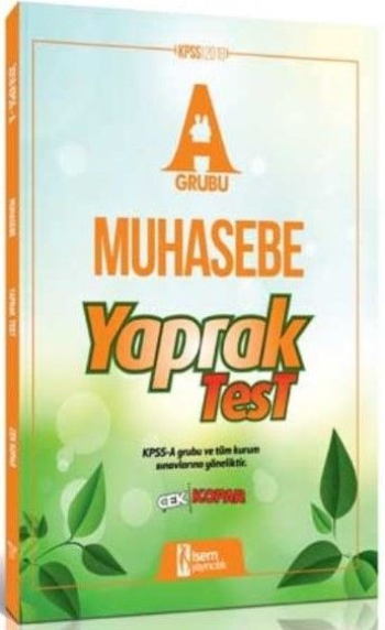 İsem 2018 KPSS A Grubu Muhasebe Çek Kopar Yaprak Test