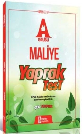 İsem 2018 KPSS A Grubu Maliye Çek Kopar Yaprak Test