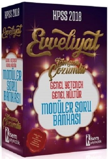 İsem 2018 KPSS Evveliyat Genel Yetenek Genel Kültür Tamamı Çözümlü Modüler Soru Bankası (5 Kitap)