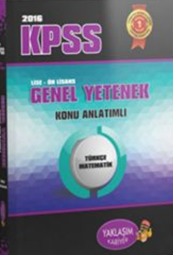 2016 KPSS Lise Ön Lisans Genel Yetenek Konu Anlatımlı