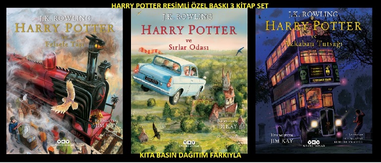 Harry Potter Resimli Özel Baskı 3 Kitap Set