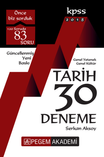 2018 KPSS Genel Yetenek - Genel Kültür Tarih 30 Deneme