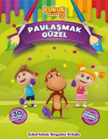 Kukuli Paylaşmak Güzel Çıkartmalı Boyama Kitabı