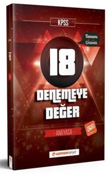 Uzman 2018 KPSS Anayasa Denemeye Değer Tamamı Çözümlü 18 Deneme