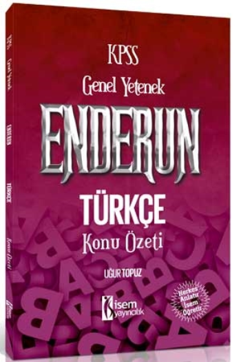 İsem Yayıncılık KPSS Enderun Türkçe Konu Özeti  2018