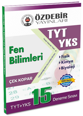 TYT YKS Fen Bilimleri Çek Kopar 15 Deneme Sınavı