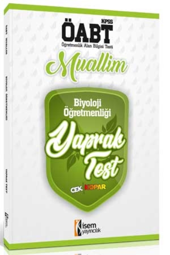 2019 Muallim ÖABT Biyoloji Öğretmenliği Yaprak Test