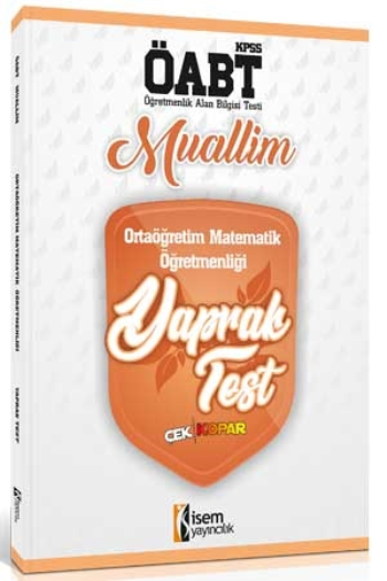 2019 Muallim ÖABT Ortaöğretim Matemetik Öğrtmenliği Yaprak Test