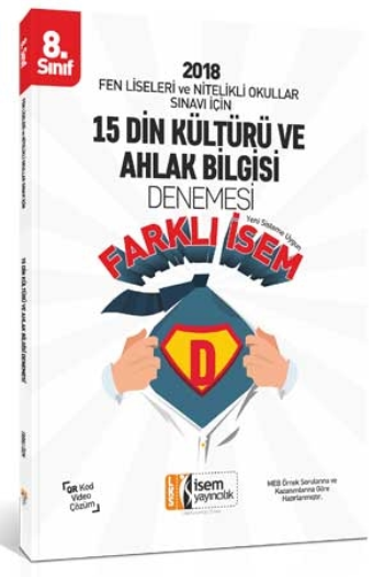 8. Sınıf Fen Liseleri ve Nitelikli Okullar Sınavı İçin Din Kültürü ve Ahlak Bilgisi 15 Deneme