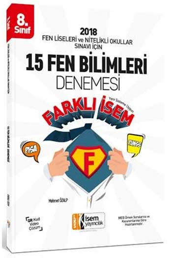 8. Sınıf Fen Liseleri ve Nitelikli Okullar Sınavı İçin Fen Bilimleri 15 Deneme Sınavı