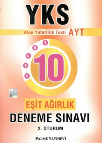 Palme 2018 YKS AYT 2. Oturum Eşit Ağırlık 10 Deneme Sınavı