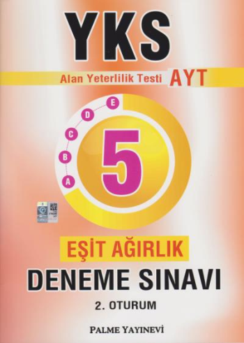 Palme 2018 YKS AYT 2. Oturum Eşit Ağırlık 5 Deneme Sınavı