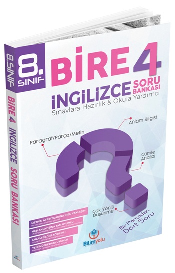 8. Sınıf LGS Bire 4 İngilizce Soru Bankası