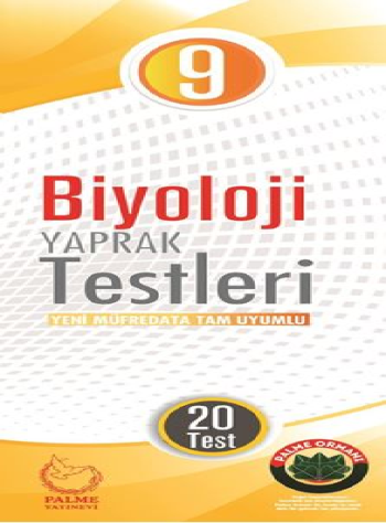 Palme 9. Sınıf Biyoloji Yaprak Konu Testi