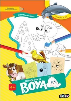 Süper Boyama Kitabı - 1; Örneğe Bak ve Boya