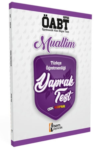 İsem Yayıncılık 2018 ÖABT Muallim Türkçe Öğretmenliği Çek Kopar Yaprak Test