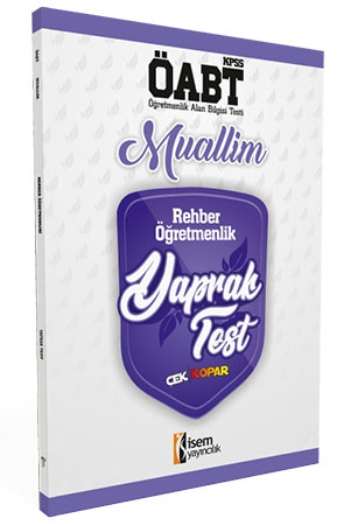 İsem Yayıncılık 2018 ÖABT Muallim Rehber Öğretmenliği Çek Kopar Yaprak Test