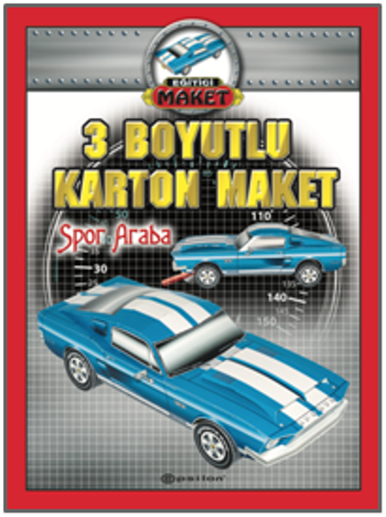 3 Boyutlu Karton Maket - Spor Araba