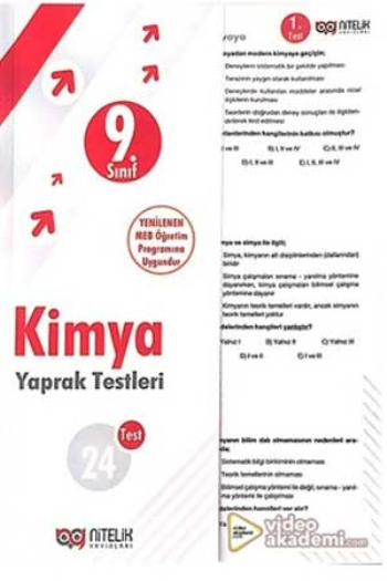 9. Sınıf Kimya Yaprak Testleri