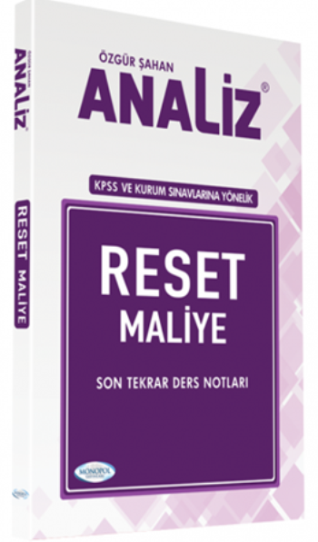 Analiz Reset Maliye Son Tekrar Ders Notları