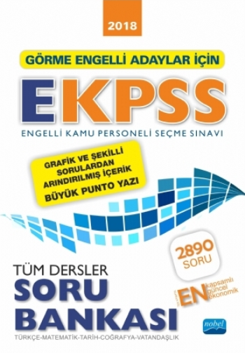 2018 Görme Engelli Adaylar İçin EKPSS Tüm Dersler Soru Bankası