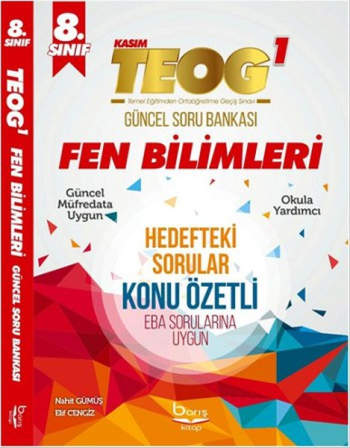 Barış Kitap - 8.Sınıf TEOG 1 Fen Bilimleri Güncel Soru Bankası