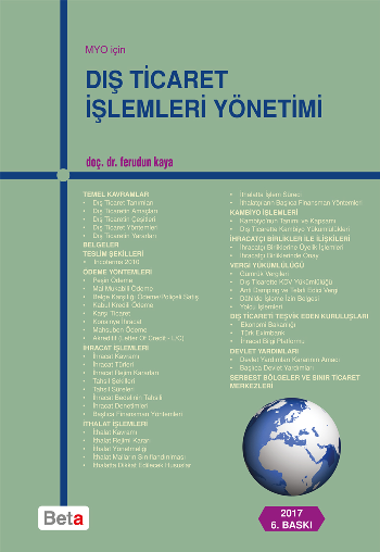 MYO İçin Dış Ticaret İşlemleri Yönetimi