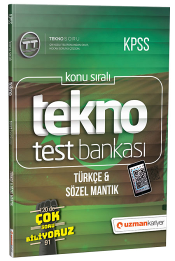 Uzman 2019 Tekno Türkçe & Sözel Mantık Test Bankası | Dijital Çözümlü